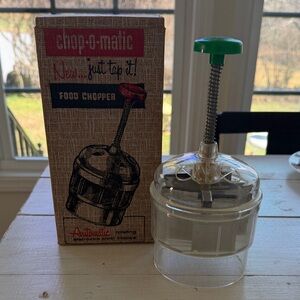 Chop-O-Matic Food Chopper with Green Handle